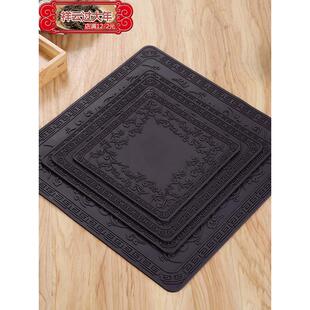 方形杯垫新中式软胶防滑烟缸垫盘垫烟灰缸酒店咖啡杯垫茶水杯垫