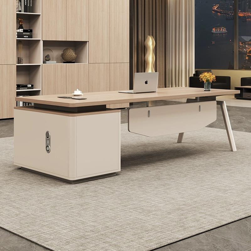 老板办公桌椅组合简约现代单人办公室家具桌子大班台主管桌经理桌