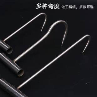 不锈钢拉猪钩子杀猪钩子 镀锌铁钩草包井盖钩拉门钩货T型加长丁钩