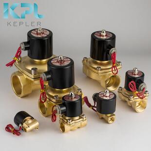 DC12V 气阀DC24V 2分3分4分 KP2W常闭电磁阀水阀AC220V 开普勒KPL