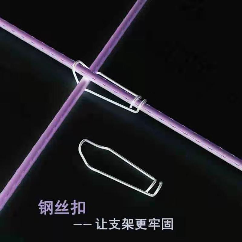 卡簧拱棚支架钢丝卡扣大全玻纤杆固定扣菜棚支架十字卡扣支撑杆