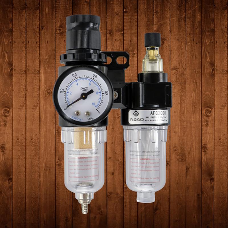 亚德客型气源处理元件AFC2000油水分离调压铜过滤自动排水二联件