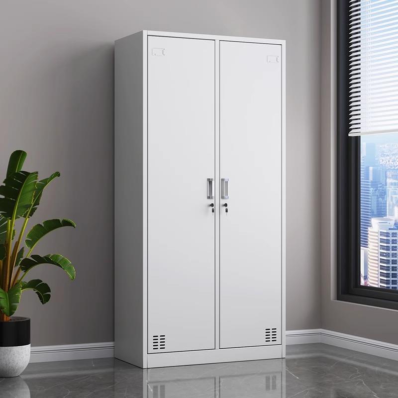 二门不锈钢更衣柜员工储物柜办公室衣柜浴室鞋柜工厂车间用铁皮柜