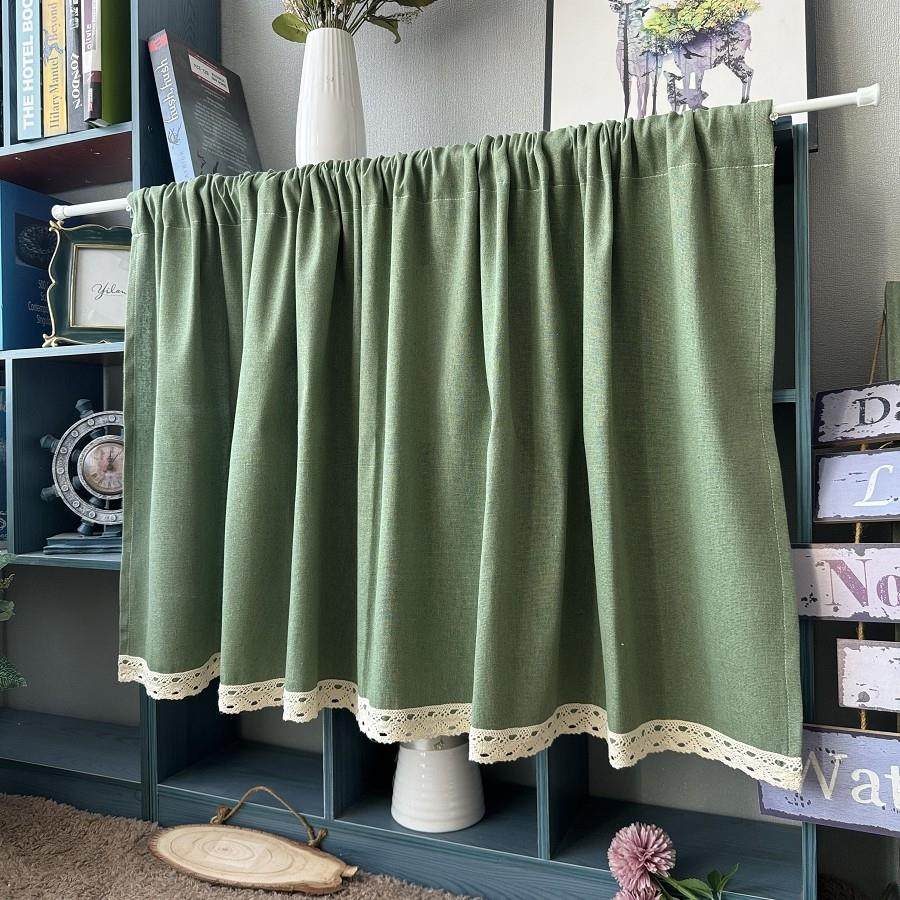 纯色橱柜门帘半小帘棉麻覆古浴室厨房半帘素色半帘,居家布艺,成品窗帘,淘宝优惠券,粉丝福利购,淘宝优惠卷