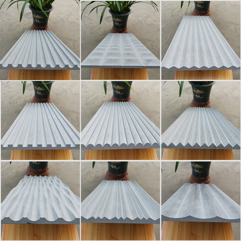 拉槽板水泥板装饰板外墙板雕刻板造型板纤维防水晨阔美岩样品板材