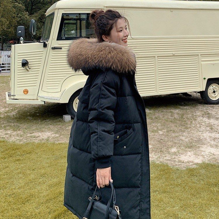 2025年新款冬季羽绒棉服女中长款