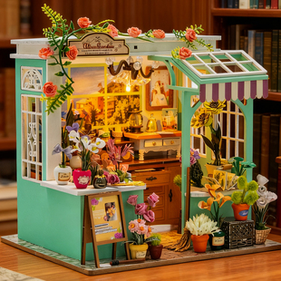 爱丽丝花园小屋手工拼装diy微缩模型3D立体创意拼图玩具生日礼物