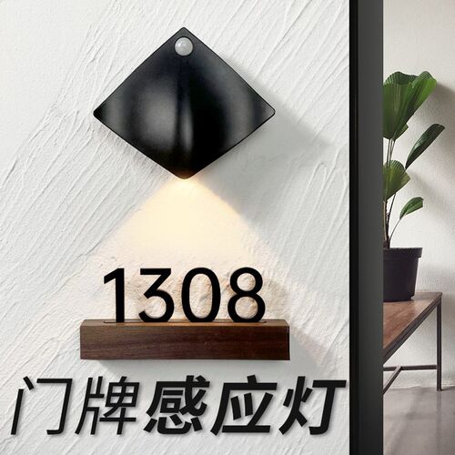 门牌射灯入e户进门头感应灯装饰画氛围背景灯水波纹洗墙灯聚光壁