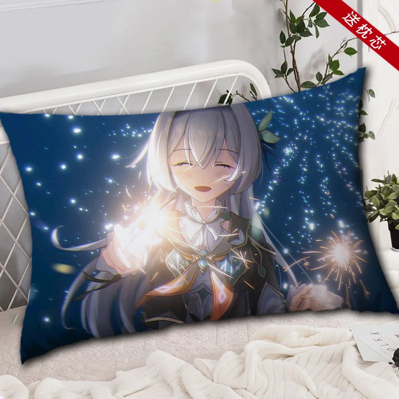 流萤枕头长条枕动漫抱枕双面高清二次元男生卧室床头靠枕定制礼物