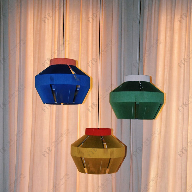 现代极简艺术个性多色绕线几何创意吊灯客厅饭厅酒店民宿展厅灯具