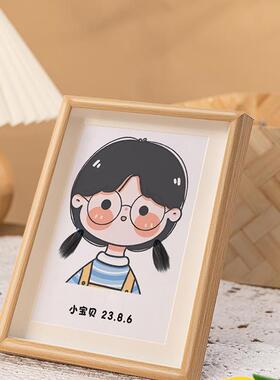 宝宝胎发相框新生婴儿胎毛保存纪念品diy自制创意摆件道具品1