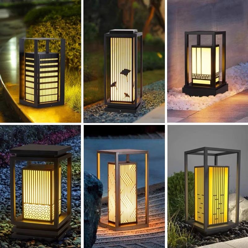 LED新中式太阳能草坪灯户外防水景观庭院子别墅小区公园过道草地