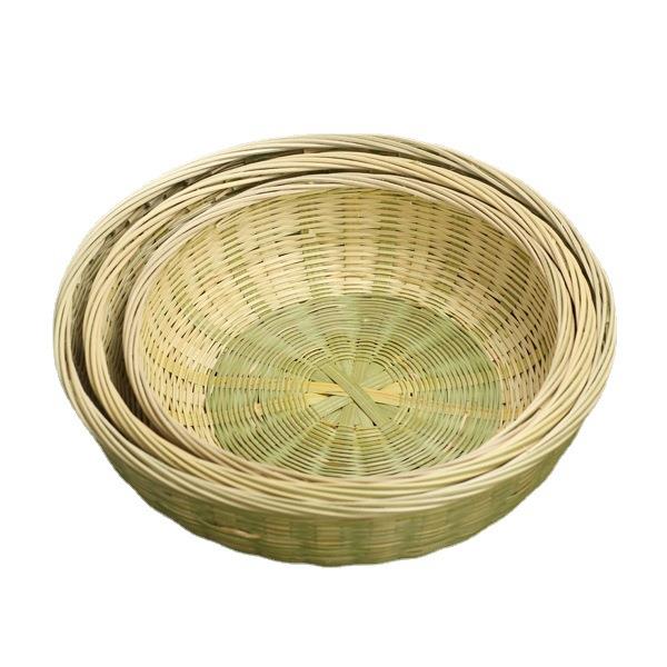 家用手工竹编篮盛馍馒头筐竹篮子厨房收纳藤编洗菜蓝水果沥水箩筐