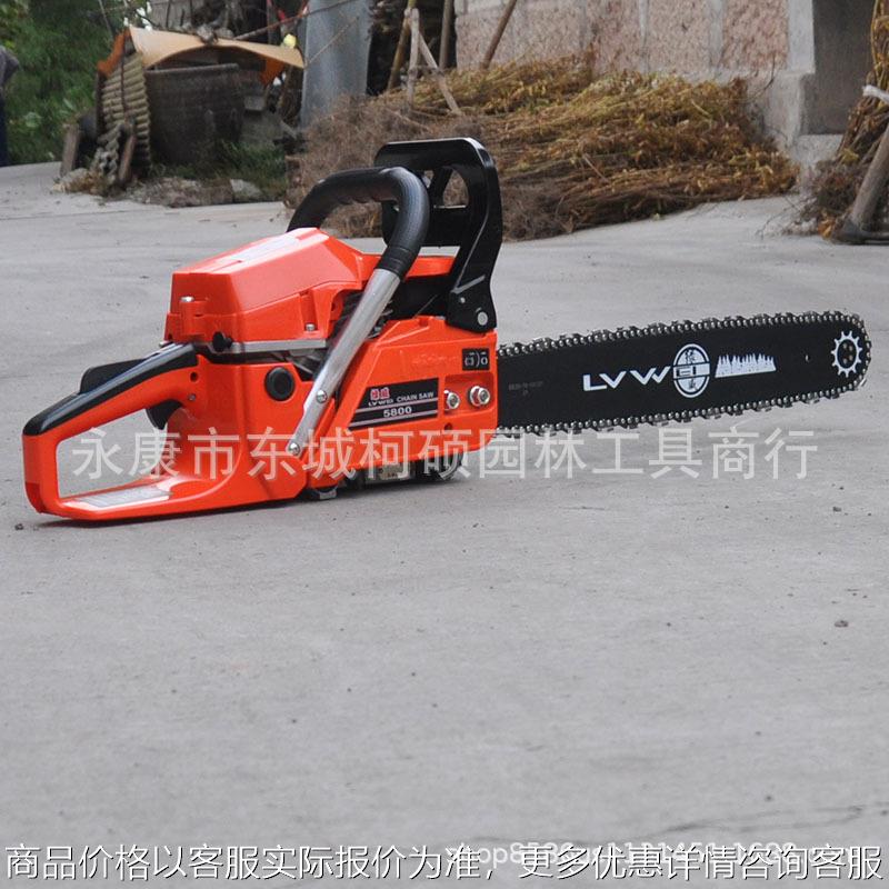 油锯伐木锯5800小型家用户外砍材切割锯大功率汽油链锯汽油锯
