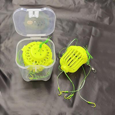 水雷爆炸钩水怪 饵料笼单个装渔具用品 鲢鳙钓笼钓组5+2荧光钩