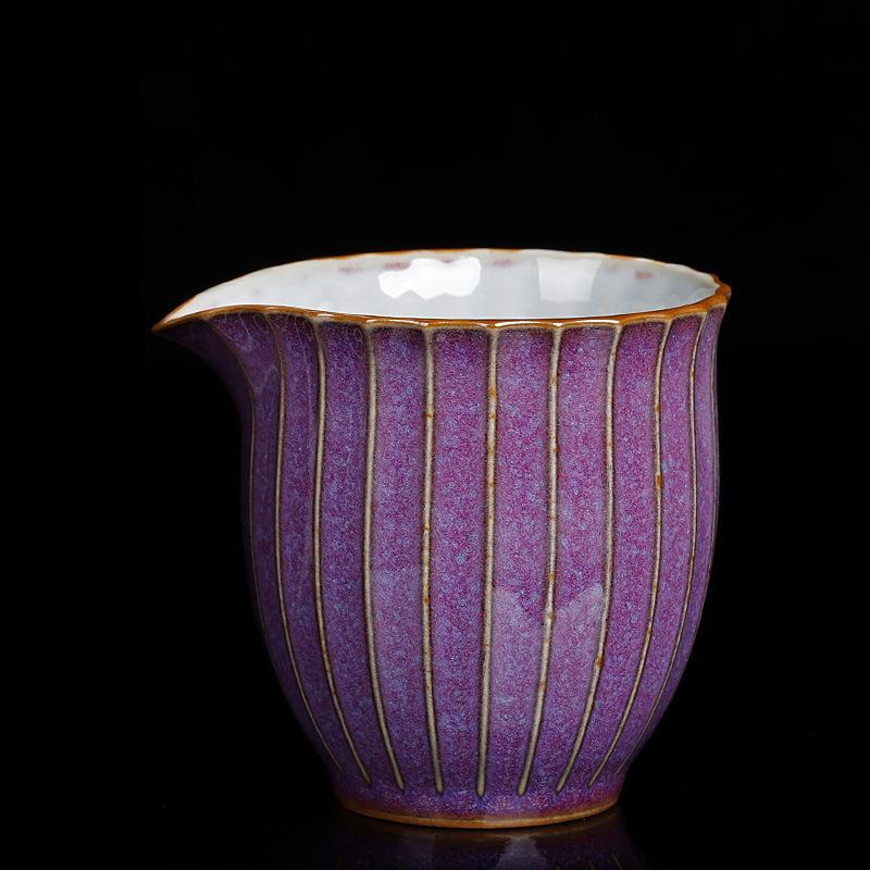 实体禹州钧窑公道杯窑变原矿开片茶海钧瓷泡茶分茶杯功夫茶具