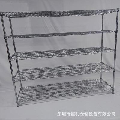 仓库镀铬线网货架不锈钢移动多层DIY防静电物料架带轮子铁架置物