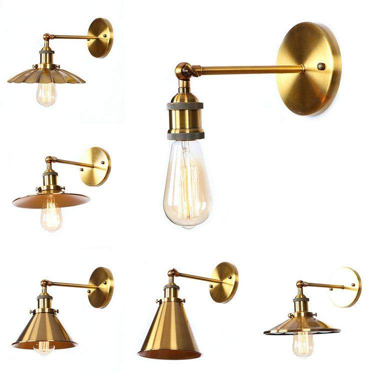 loft复古工业风个性简约壁灯走廊阳台过道洗手间床头金色壁灯