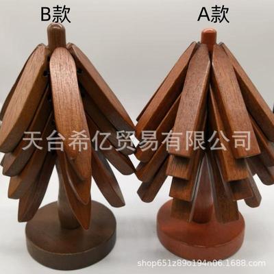 一棵树餐垫沙比利木隔热垫餐桌垫防烫实木杯垫榉木创意榉木咖啡垫