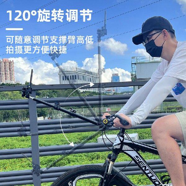 自拍杆手机支架直播拍摄伸缩防抖运动相机扩展架自行车摩托车骑行