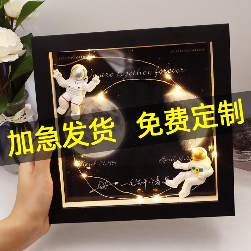 出生那天的月亮moon月球相框定制礼物男生生日情侣照片打印摆件