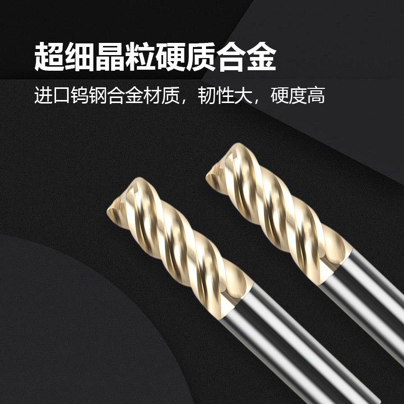 70度4刃钨钢圆鼻铣刀钛合金圆鼻刀不锈钢加长R角牛鼻铣刀10R2