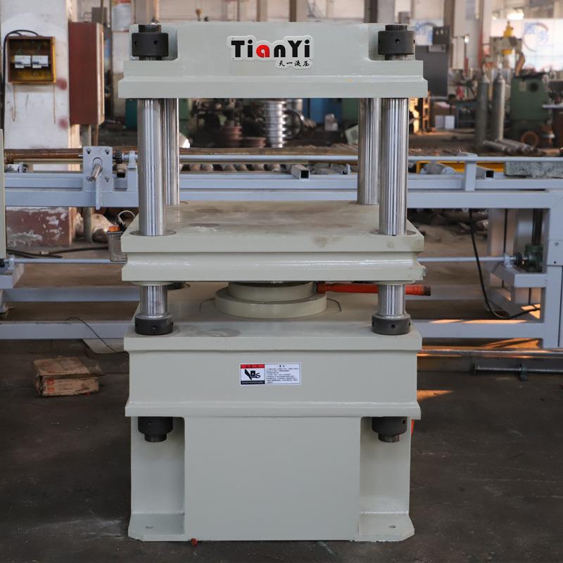 津天一1天00四柱液压机C TPL控制陶瓷密封垫圈粉末成型伺服压力机