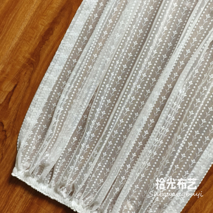 玻璃门遮挡帘复古玻璃绷纱帘推拉移门柜门帘遮挡窗纱厨房柜子粘贴