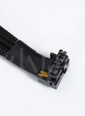 12+4P显卡转接线 16显卡3X8PIN转16Pin PCIE 5.0弯头连接线 90度
