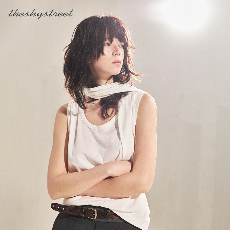 THE SHY STREET飘带围巾背心 独特漂亮巨好看小众设计感无袖上衣
