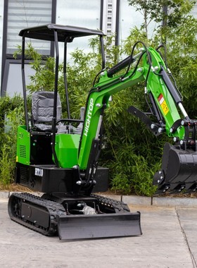 Hightop供应小型1吨挖掘机 1000kg家用挖沟机 螺旋钻破碎锤厂家