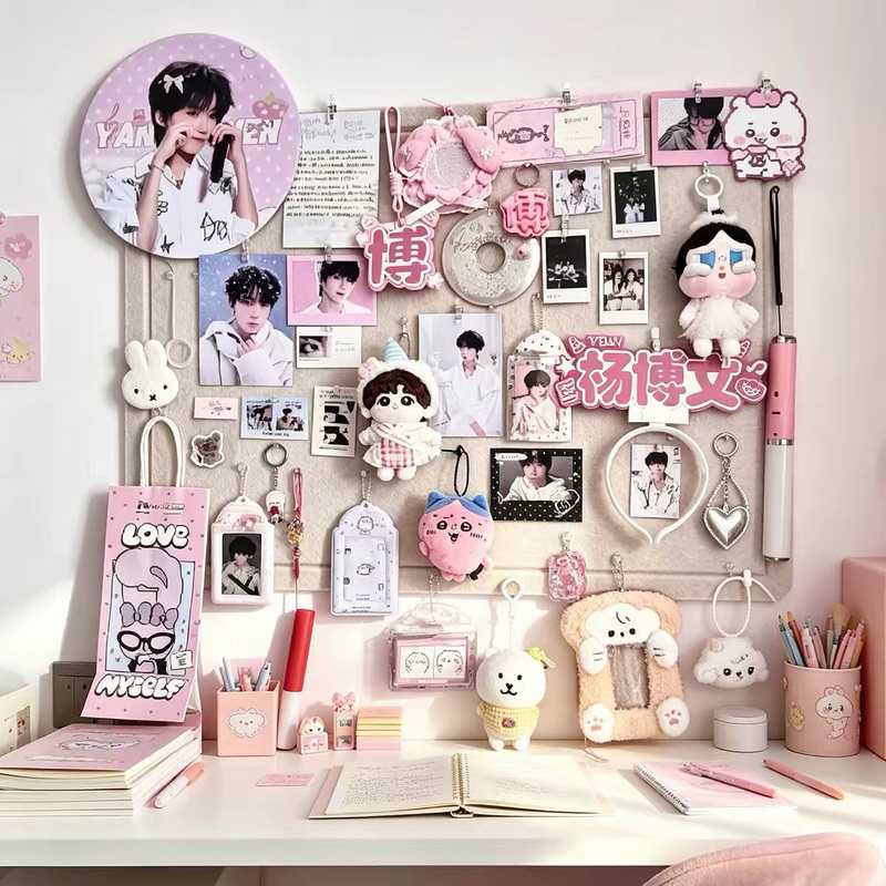 可爱毛毡窗帘照片墙少女心DIY
