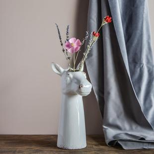 饰品花器工 新款 直销陶瓷花瓶摆件美式 田园风格 复古插花客厅玄关装