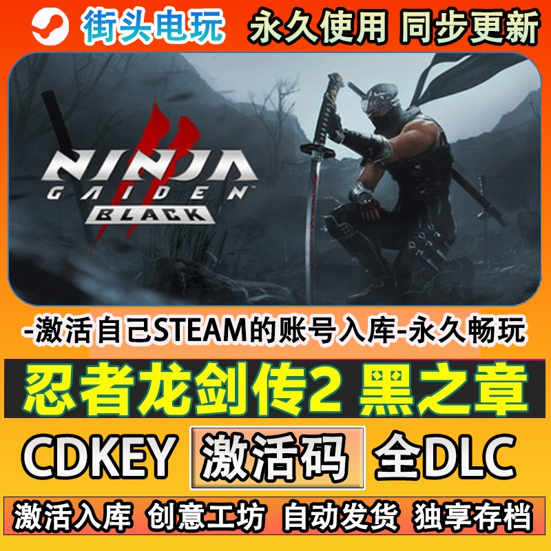 忍者龙剑传2黑之章steam游戏激活码CDKEY库NINJA GAIDEN 2 Black