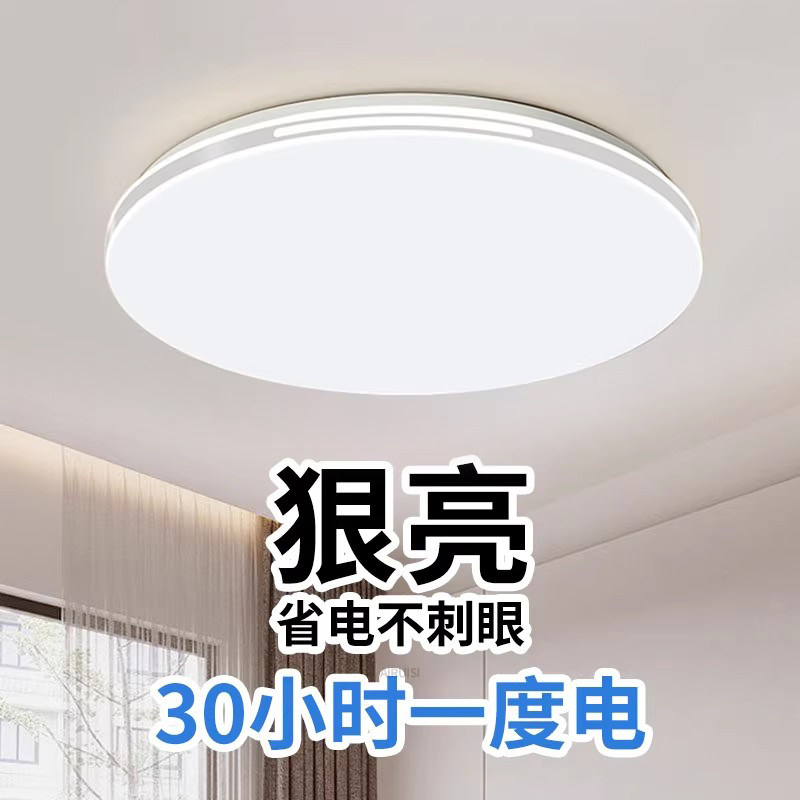 超亮吸顶灯主卧室儿童房间全光谱阳台客厅吊灯具现代简约大气中山