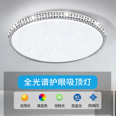 超亮吸顶灯主卧室儿童房间全光谱阳台客厅吊灯具现代简约大气中山