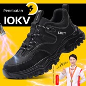 轻便2025新款 电工绝缘10KV防砸防刺穿男士 钢板安全钢头 男款 劳保鞋