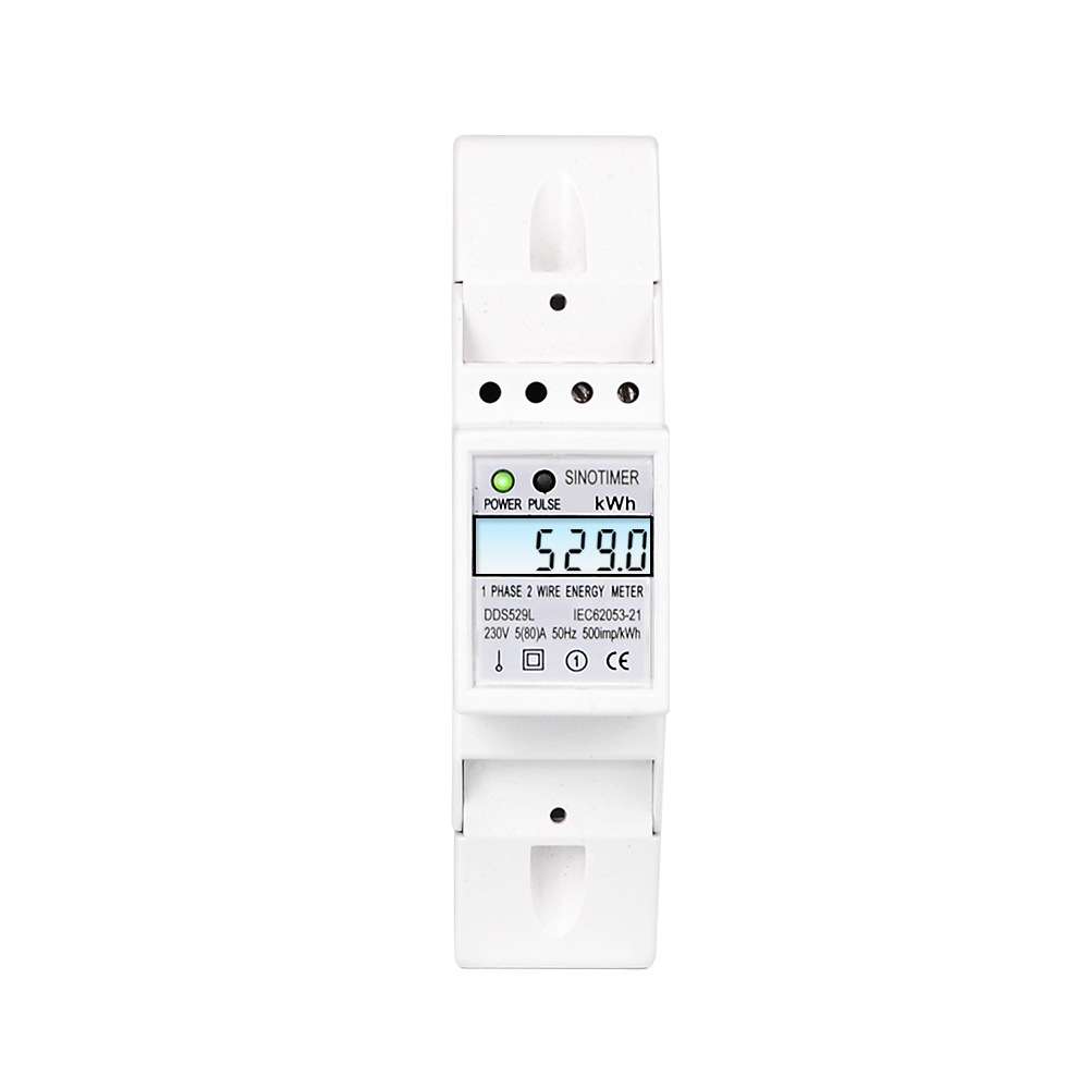 DDS529L 背光显示家用单相导轨电子式多功能电能表5（80）A 230V