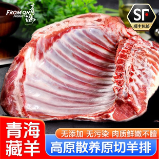 Fromqh青海藏羊羊排新鲜羊排骨高原散养现杀羔羊原切羊肋排肋条