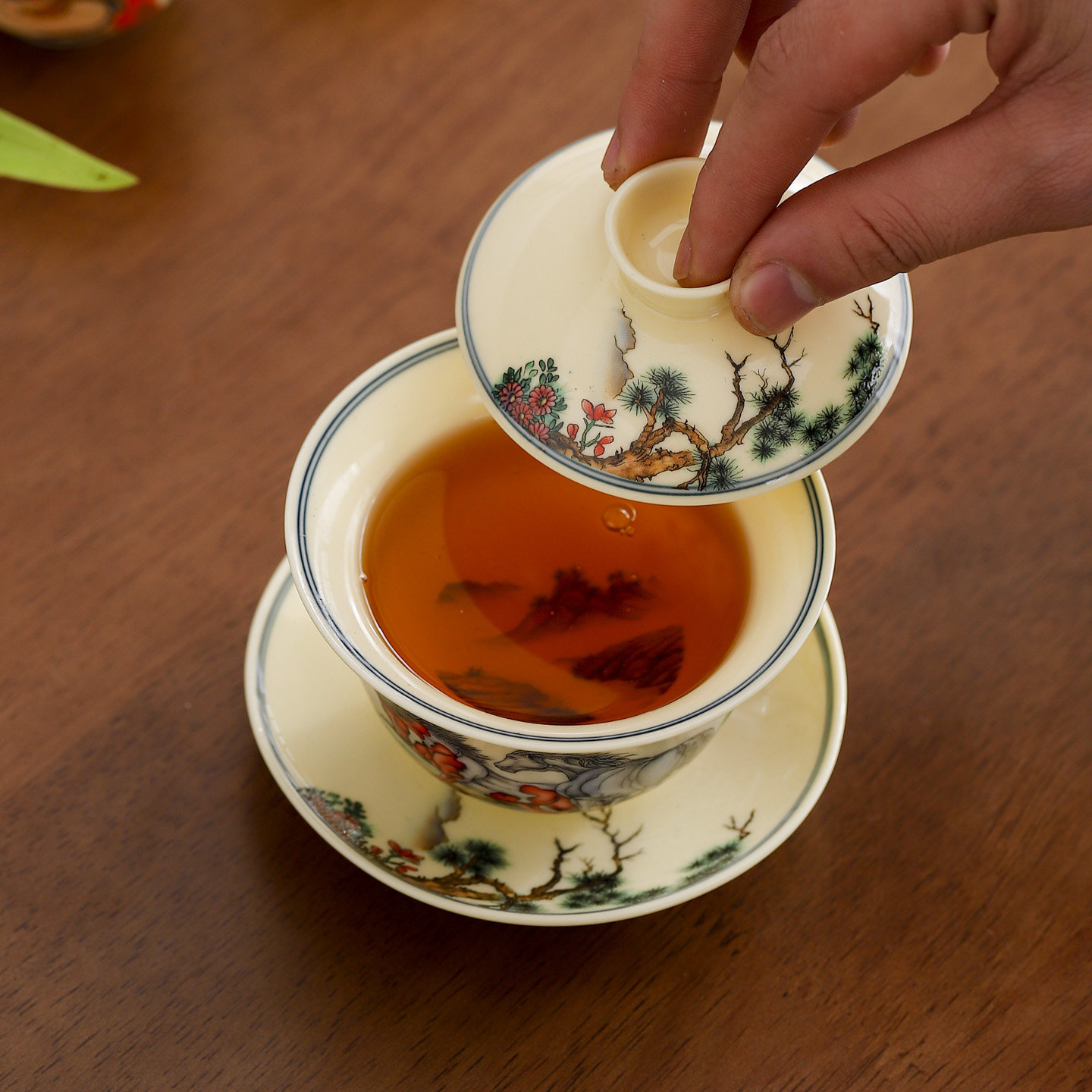 宝石黄三才盖碗悬停大号茶碗家用客厅茶备粉色女性茶具套装敬茶碗,餐饮具,盖碗,淘宝优惠券,粉丝福利购,淘宝优惠卷