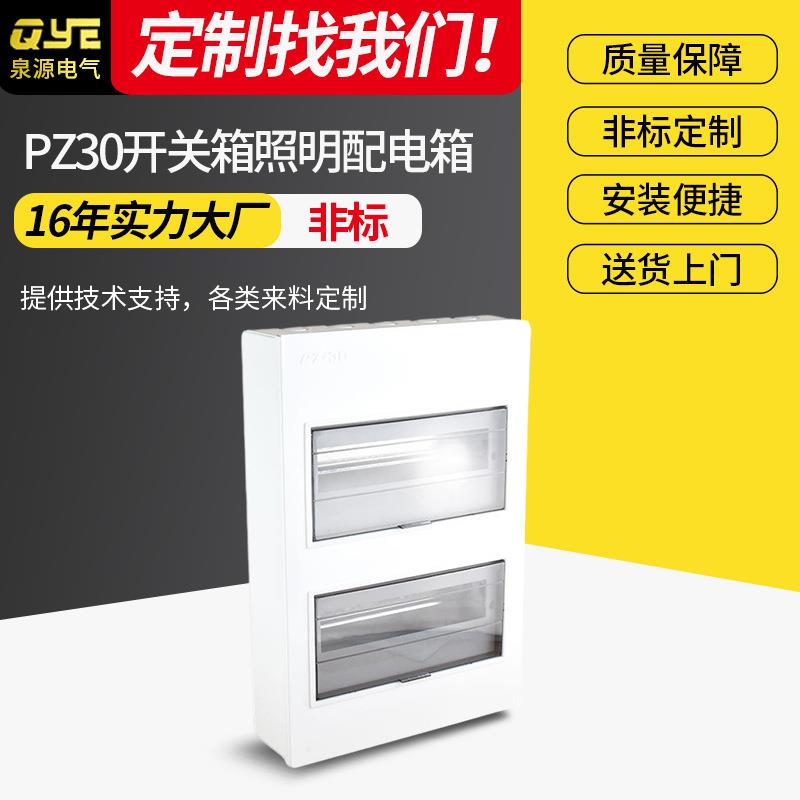 家用白色明装开关箱24回路冷扎钢板照明箱PZ30开关箱照明配电箱