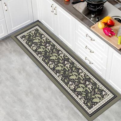 香风树叶50*160cm厨房垫床边毯吸水防滑耐磨可裁剪水晶绒地毯地垫