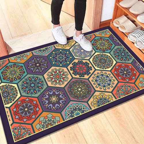 方格北欧60*100CM入户门垫