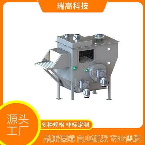 双刀式自动拆包机应用于食品塑化行业设备带除尘器