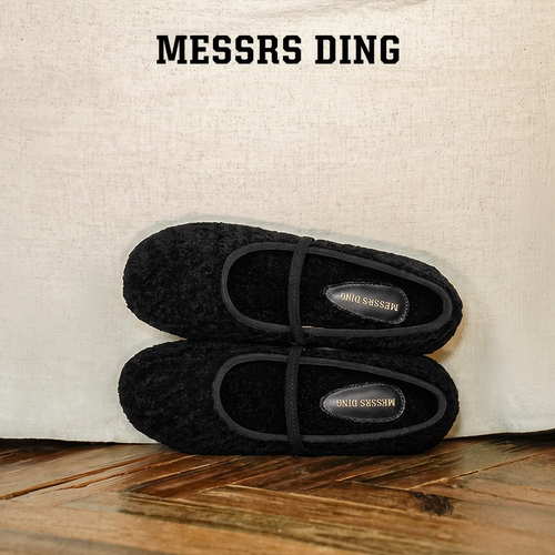 MESSRSDING复古单鞋毛毛玛丽珍鞋