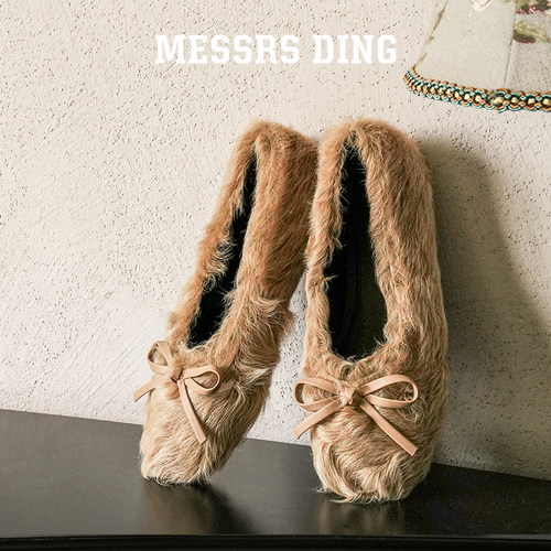 MESSRSDING圆头套脚一脚蹬芭蕾鞋