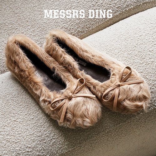 MESSRSDING复古毛毛鞋外穿一脚蹬