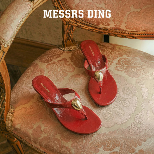 MESSRSDING绝美不累脚人字拖坡跟