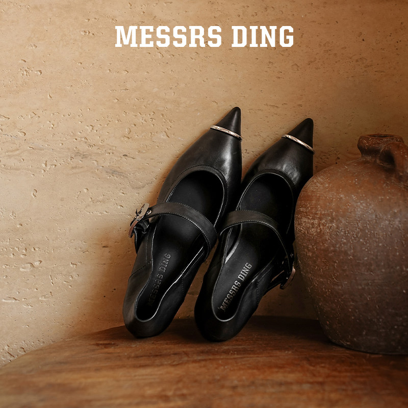 MD女鞋·繁花·法式玛丽珍单鞋女尖头小皮鞋2025新款黑色鞋子平底,女鞋,玛丽珍鞋,淘宝优惠券,粉丝福利购,淘宝优惠卷