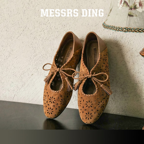 MESSRSDING气质单鞋春流苏乐福鞋